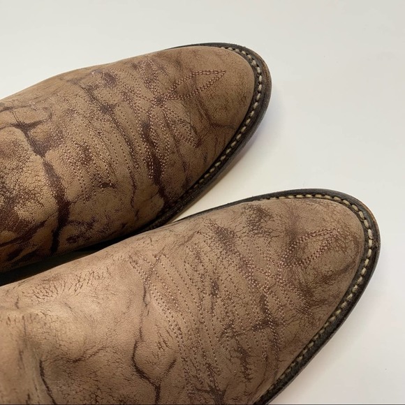 TONY LAMA Brown Leather Cowboy Boots Embroidered Western Style Women’s Size 8 - Picture 3 of 9